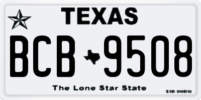 TX license plate BCB9508