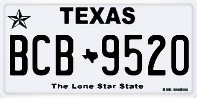 TX license plate BCB9520