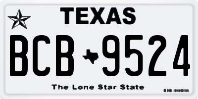 TX license plate BCB9524