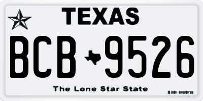 TX license plate BCB9526