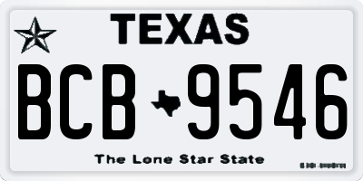 TX license plate BCB9546