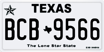 TX license plate BCB9566