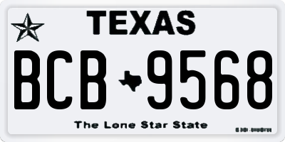TX license plate BCB9568