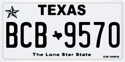 TX license plate BCB9570