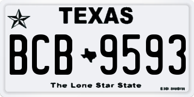 TX license plate BCB9593