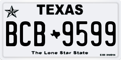 TX license plate BCB9599