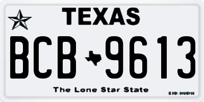 TX license plate BCB9613