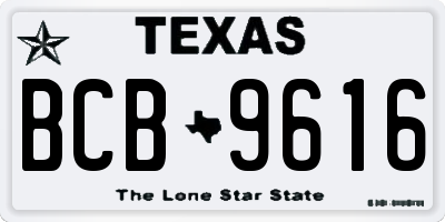 TX license plate BCB9616