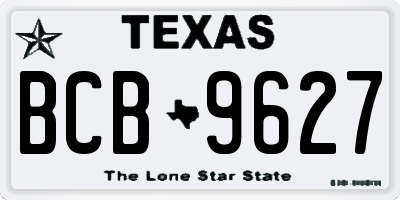 TX license plate BCB9627