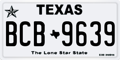 TX license plate BCB9639