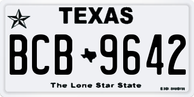 TX license plate BCB9642