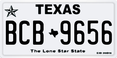 TX license plate BCB9656