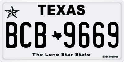 TX license plate BCB9669
