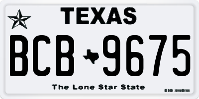 TX license plate BCB9675
