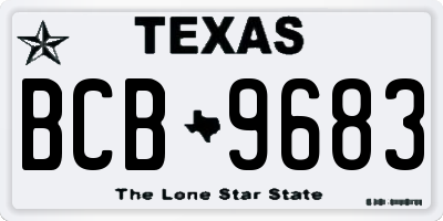 TX license plate BCB9683