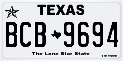 TX license plate BCB9694