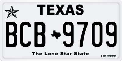 TX license plate BCB9709