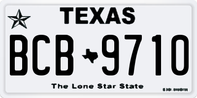 TX license plate BCB9710