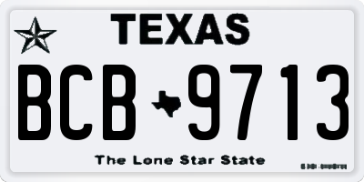 TX license plate BCB9713