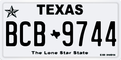 TX license plate BCB9744