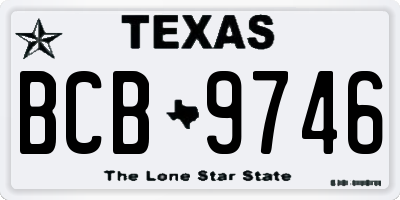 TX license plate BCB9746