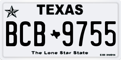 TX license plate BCB9755