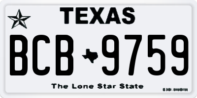 TX license plate BCB9759