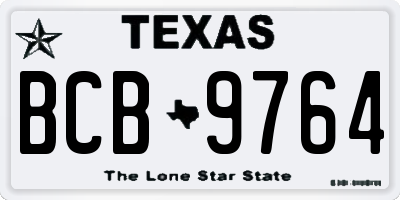 TX license plate BCB9764