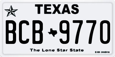 TX license plate BCB9770