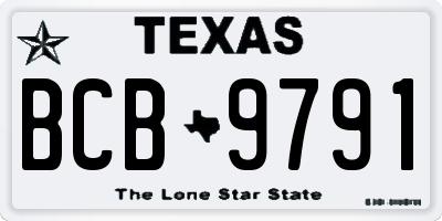 TX license plate BCB9791