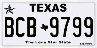TX license plate BCB9799
