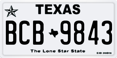 TX license plate BCB9843