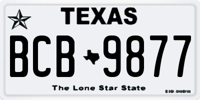 TX license plate BCB9877
