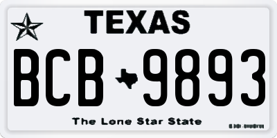 TX license plate BCB9893