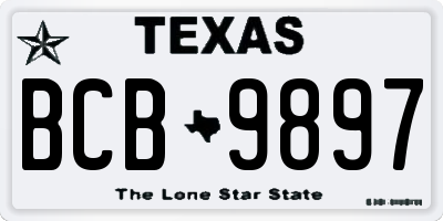 TX license plate BCB9897