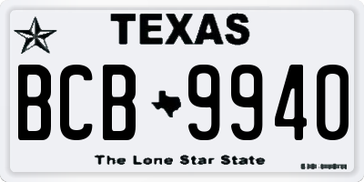 TX license plate BCB9940