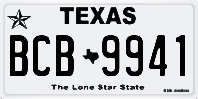 TX license plate BCB9941