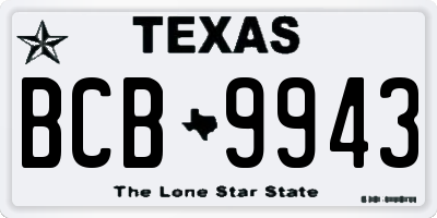 TX license plate BCB9943