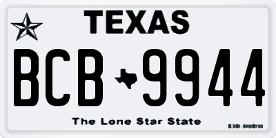 TX license plate BCB9944