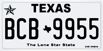 TX license plate BCB9955