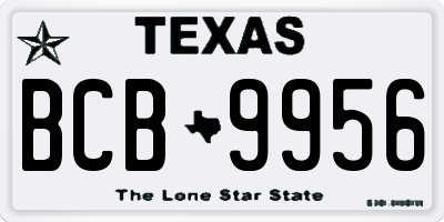 TX license plate BCB9956