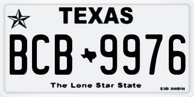 TX license plate BCB9976