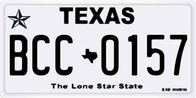 TX license plate BCC0157