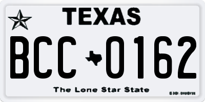 TX license plate BCC0162