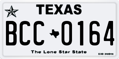 TX license plate BCC0164