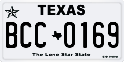 TX license plate BCC0169