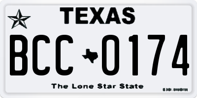 TX license plate BCC0174