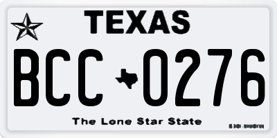 TX license plate BCC0276