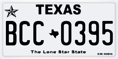 TX license plate BCC0395