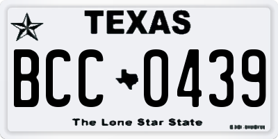 TX license plate BCC0439
